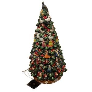 Christopher Radko‎ 12 Days Of Christmas Music Cookie Jar 18 Inch Ceramic RARE